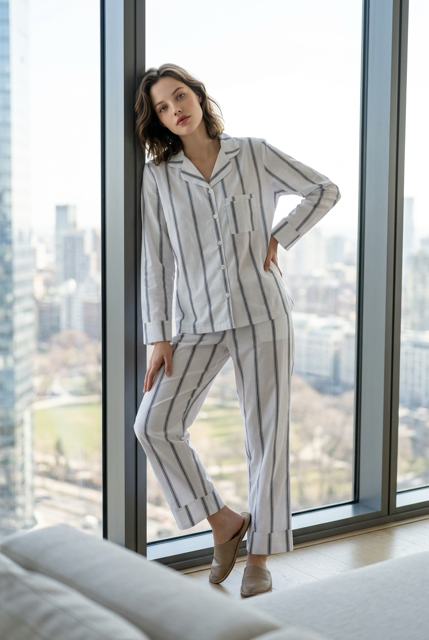 Long striped set