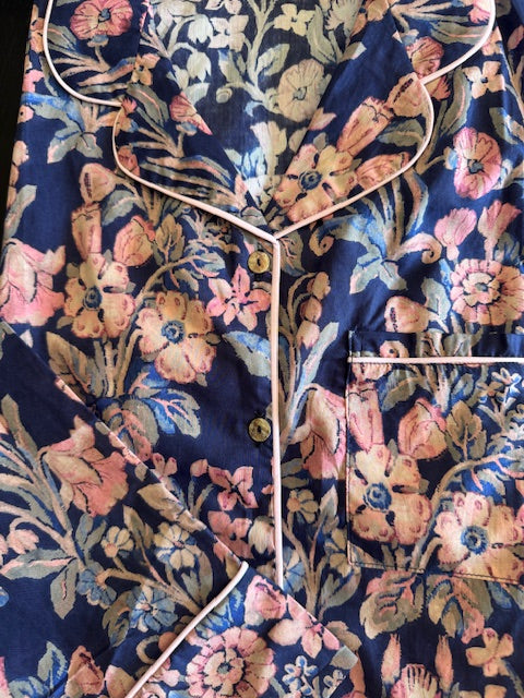 Autumn floral set Navy with pink