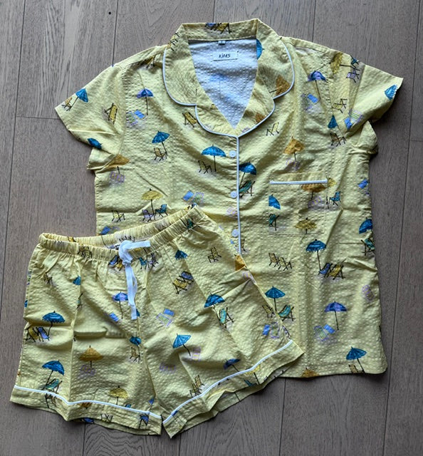 Beach scene Summer shorts set