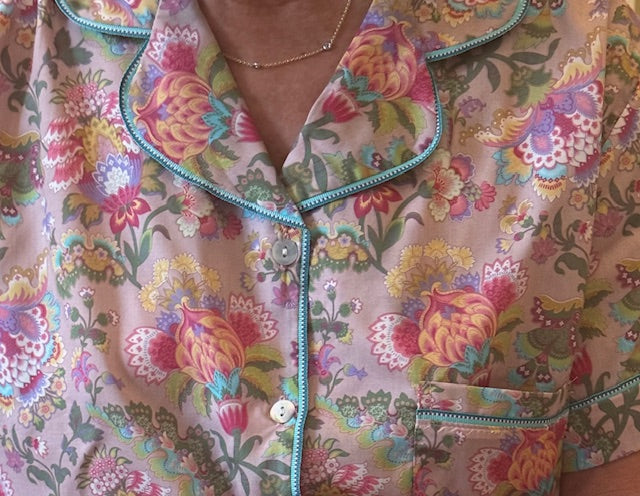 Short sleeve top Long Pants Multi Floral