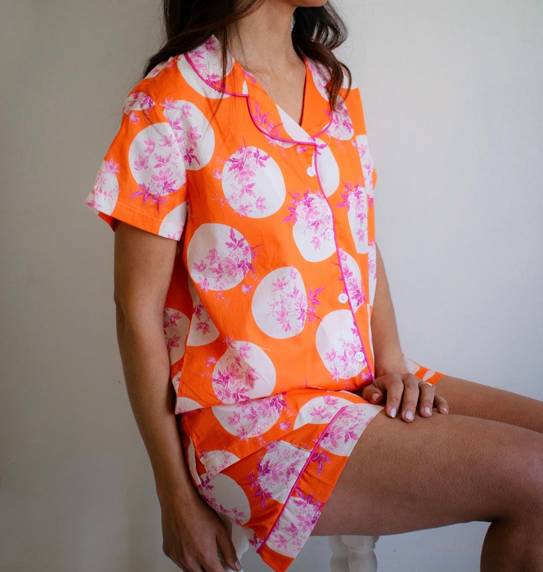 Shorts set : Japanese summer garden