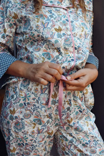 Pastel floral  cropped set